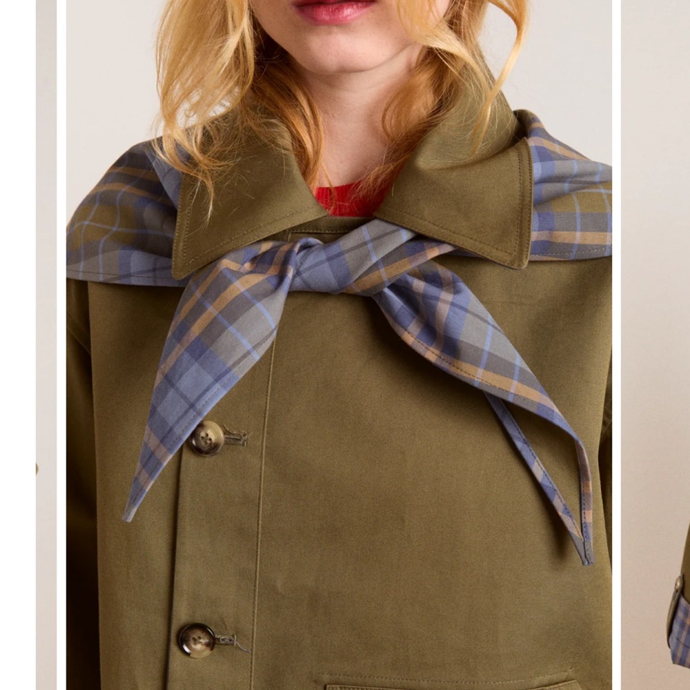 Reversible Jerry Crop Trench Coat - Olive